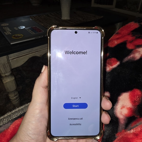 Gold Smartphone with Black Display